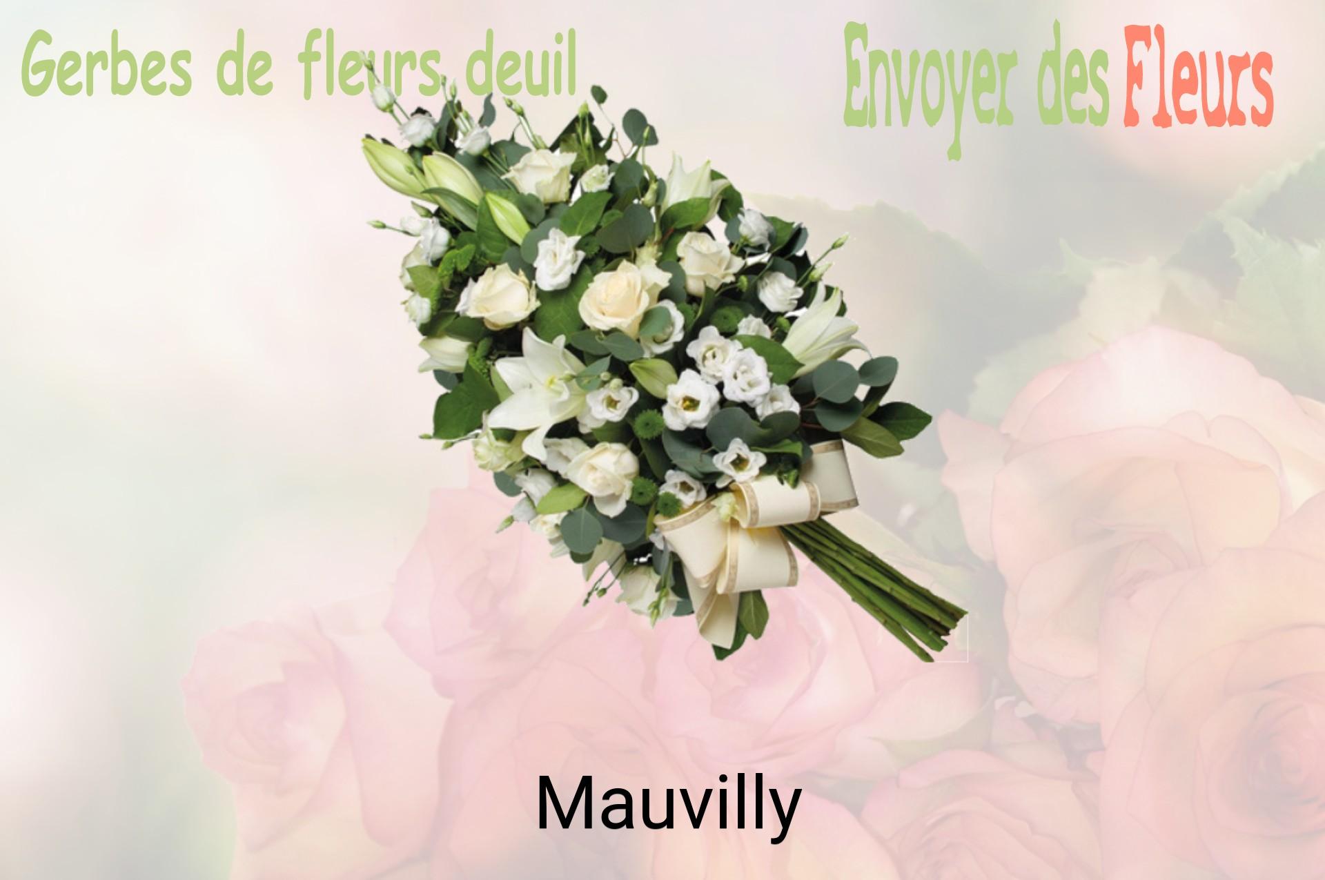 Gerbe de fleurs de deuil livrée à Mauvilly